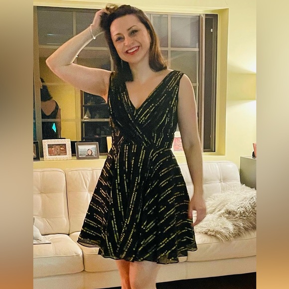 Shoshanna Dresses & Skirts - Shoshanna black and gold party dress🥂